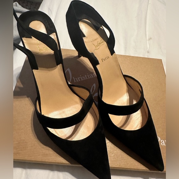 Christian Loubboutin Suede slingbacks - Picture 1 of 5